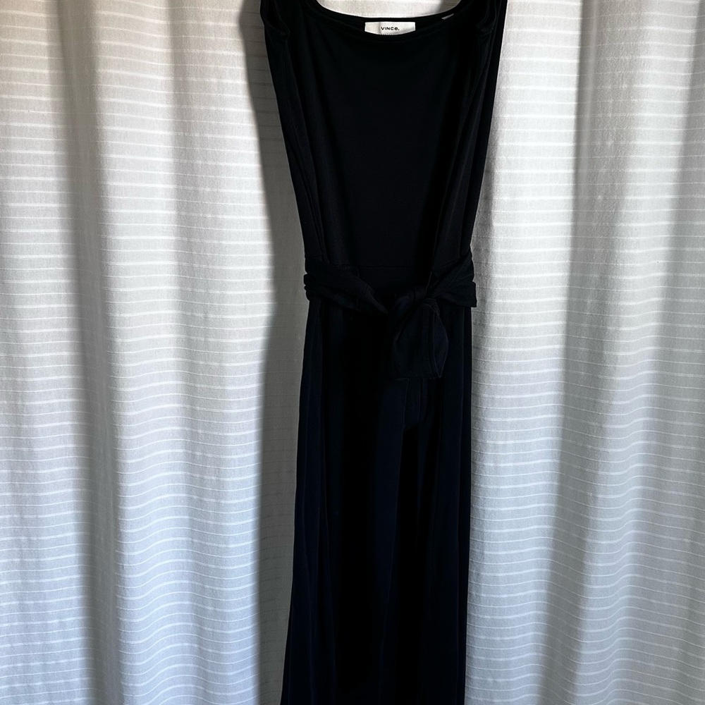 Vince Belted Square Neck Midi Dress - image 3